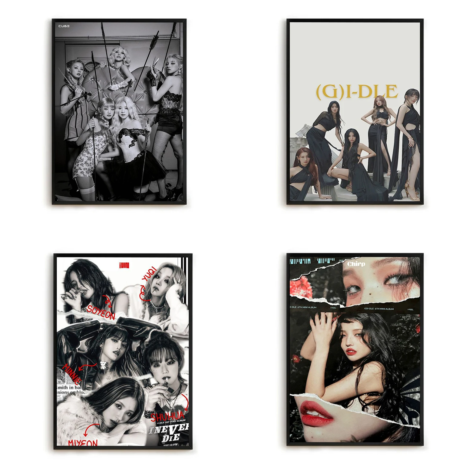 Kpop G-Gidle Anime Posters Luxury Home Decor Interior Paintings Poster Decoration Pictures Room Wall Art Canvas Painting Bedroom