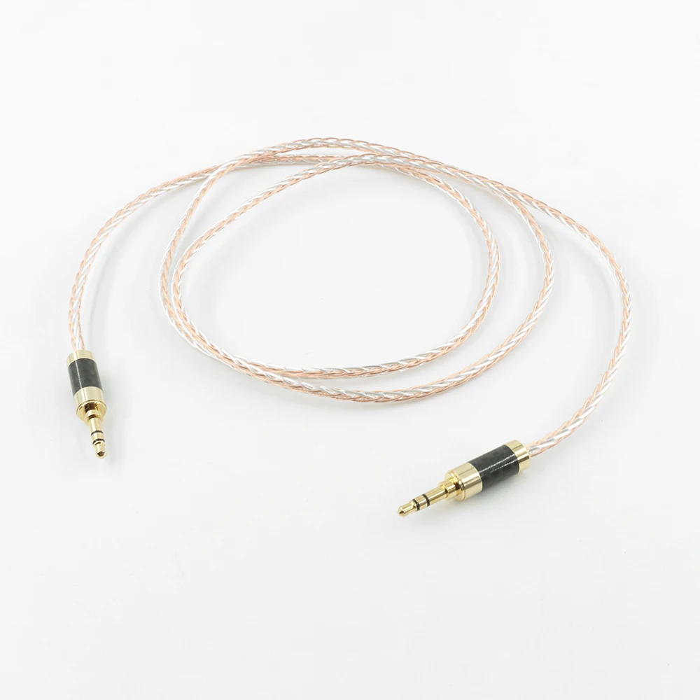 Cavo ausiliario per auto intrecciato maschio-maschio premium da 3,5 mm: nucleo OFC placcato in oro per audio Hi-Fi ​