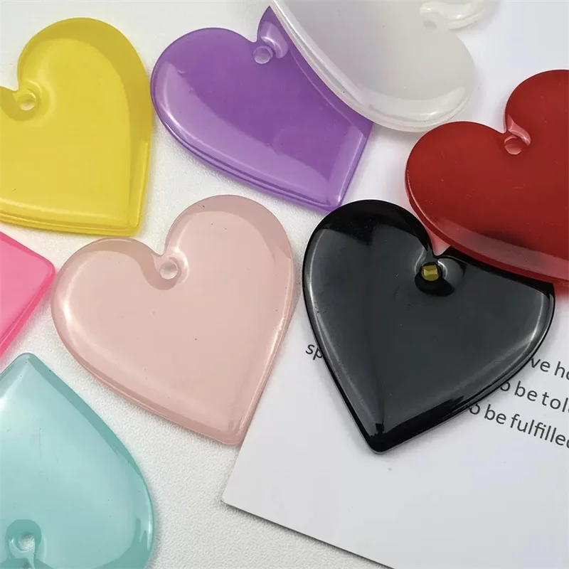 Free shipping 30pcs/lot color print cartoon hearts shape resin beads diy jewelry garment/key chain pendant accessory