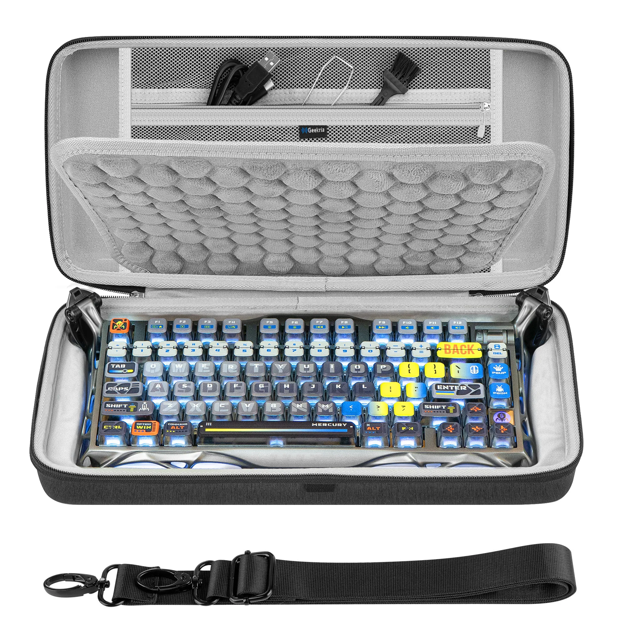 

Geekria Keyboard Case, Compatible with GravaStar Mercury K1/ Mercury K1 Pro/ K1 Lite/ V75 Pro/ V75 Lite/ V75 HE/ V75 Pro HE