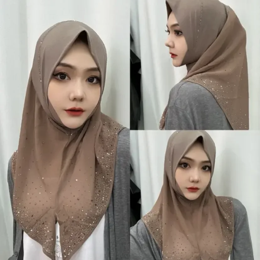 2025 여름 아라비아 여성 Ramanda Hijab 이슬람 숄