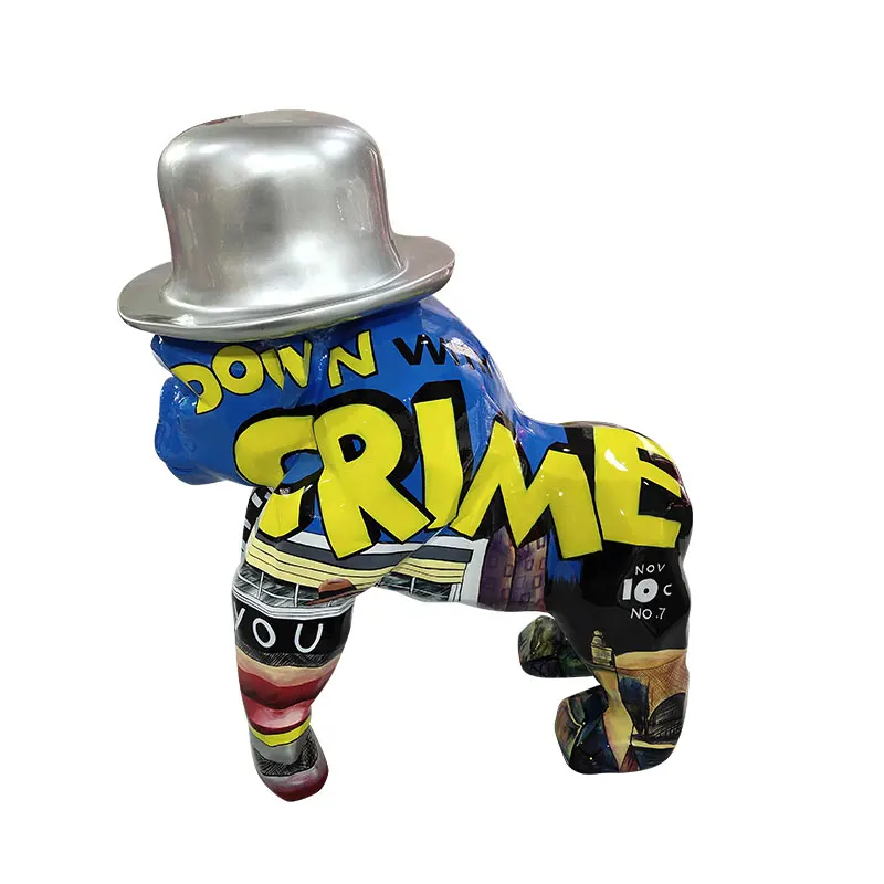 

Decorative Small Size Gorilla Fiberglass Sculpture