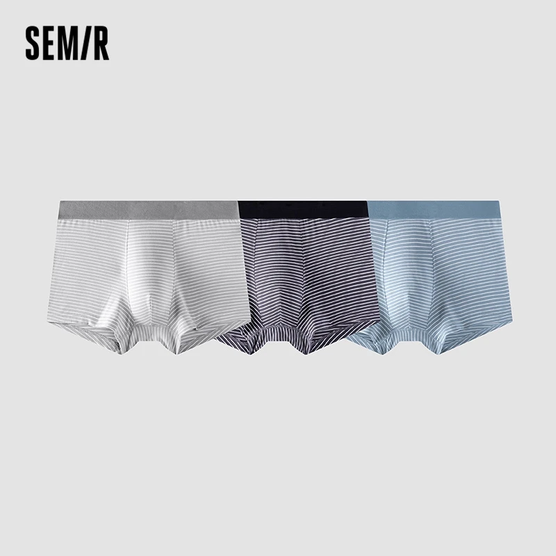 Semir Underwear Men Ice Silk Boxer Shorts Sexy Cute Male Panties For Lovers Gift