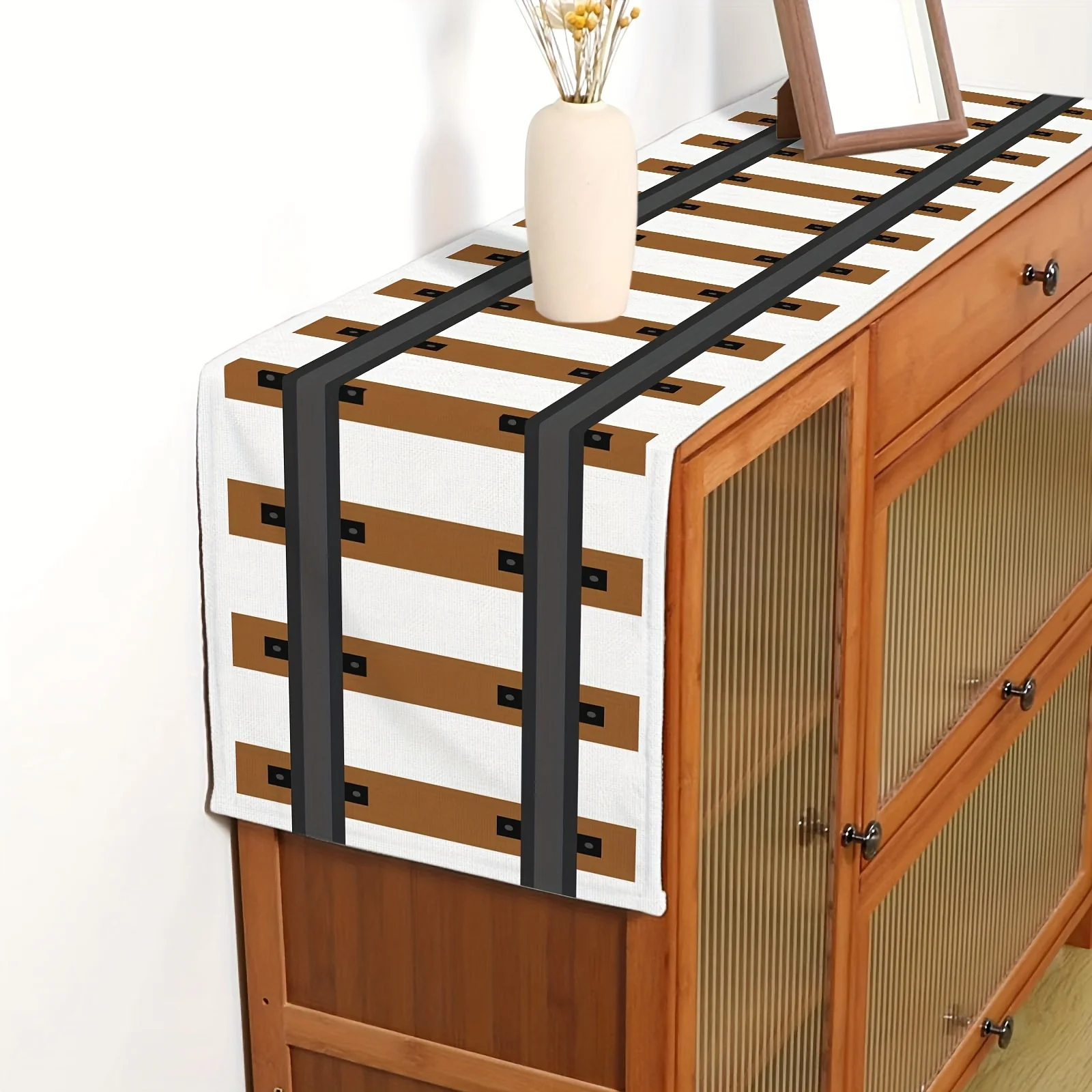 Bieżnik na stół z motywem zach – Linen Table Runner recenzja i cena