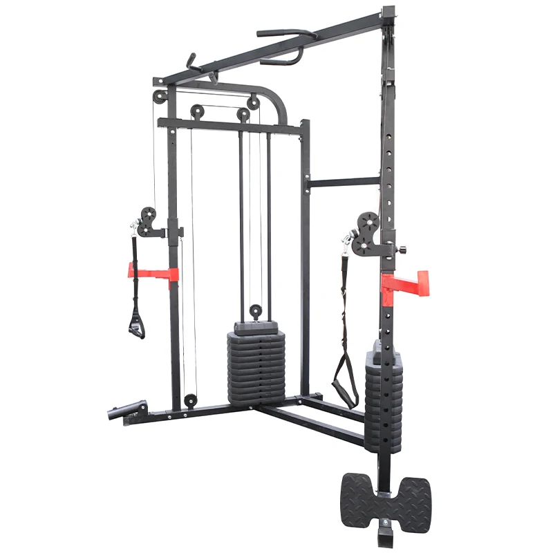 Power Rack Cable Crossover Machine Home Gym Multifunctional Equipment Chest Fly High Low Pulley Squat Rack All-in-one Training