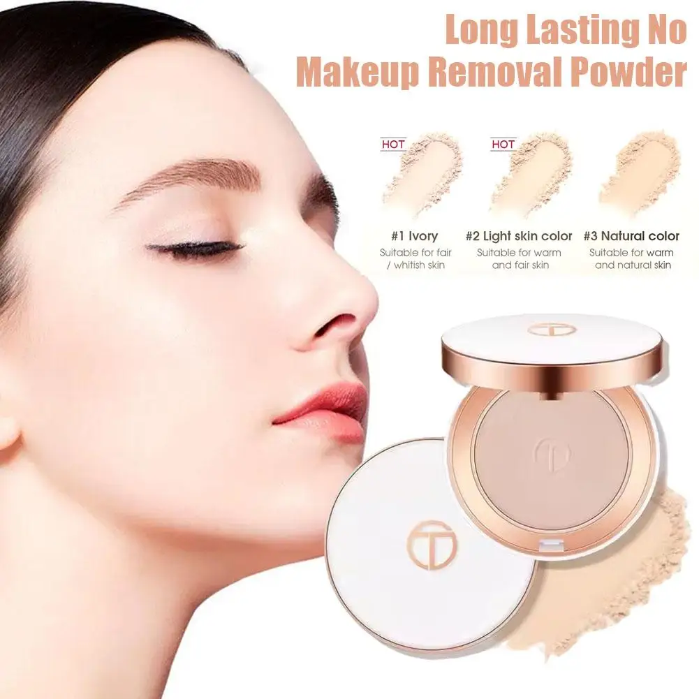 3 Colors Face Setting Powder Super Fine Powder Texture Oil-Control Matte Smooth Finish Concealer Makeup Pressed Powder