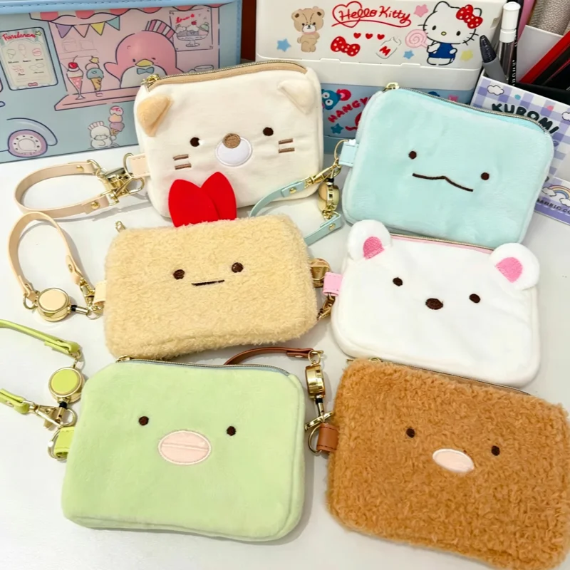 

Japanese Anime Sumikkogurashi Cartoon Modeling Plush Portable Purse Card Holder Bus Card Earphones Storage Friend Birthday Gifts