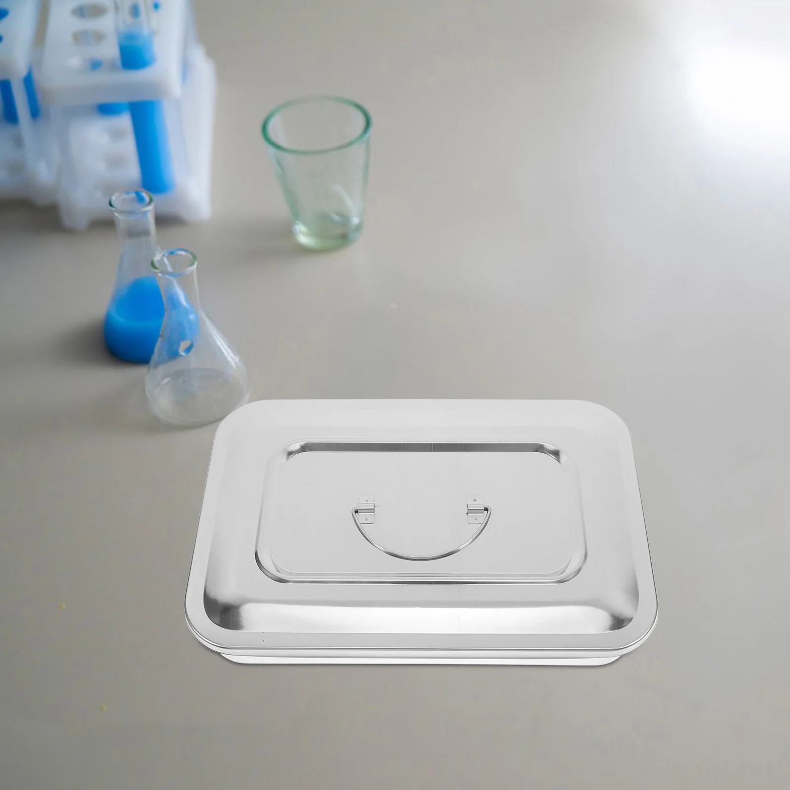 

Medical Disinfection Box 115 Inch Stainless Steel Rectangular Containers Portable Storage Case for Instruments High Temperature