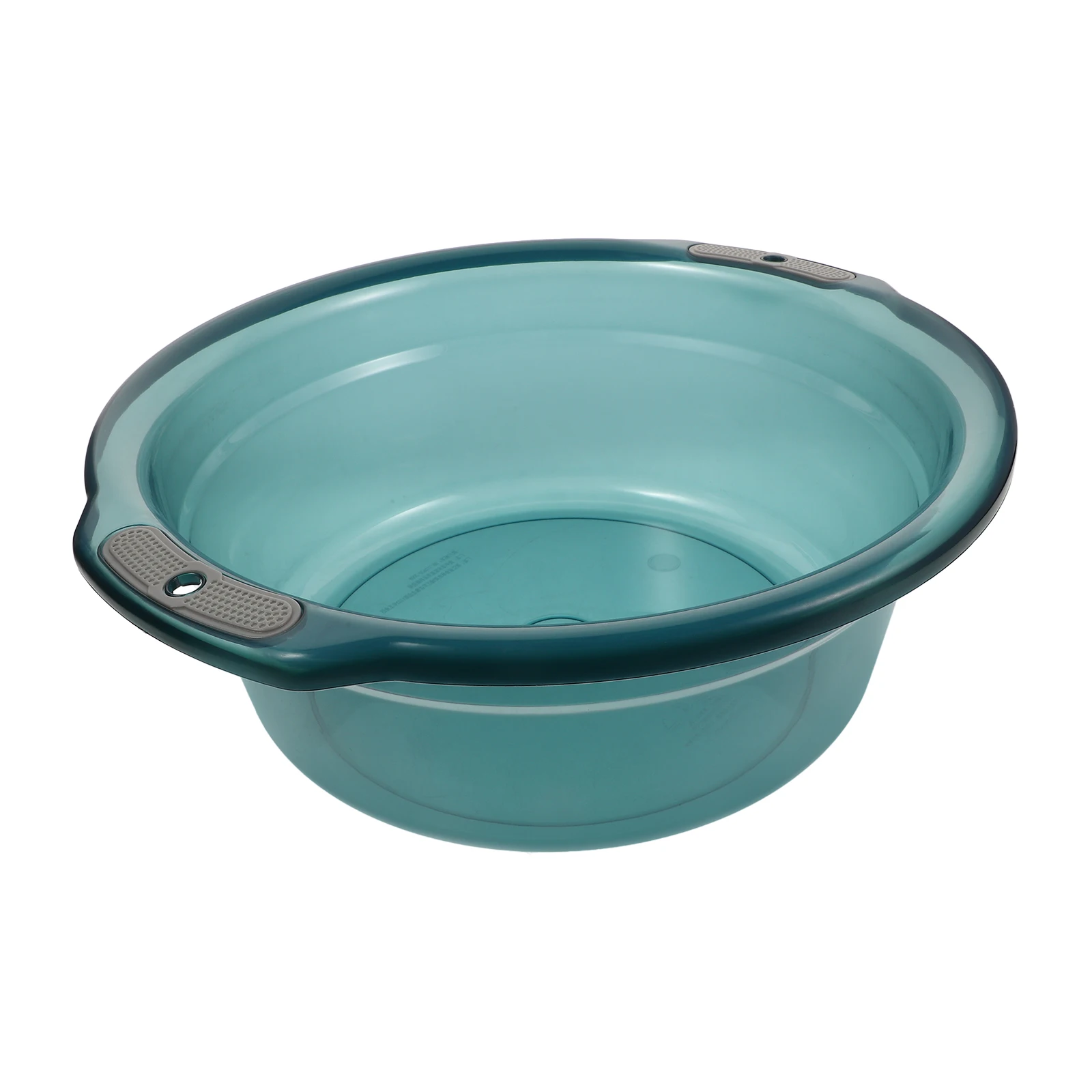 

Extra Large Transparent Foot Soak Dual Handles Heavy Duty Hand Wash Laundry Pet Bathing Blue Spacious Round Dish Wash Basin