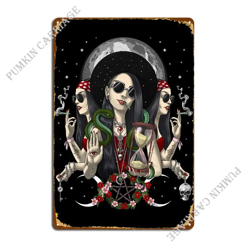 Hecate Moon Goddess Metal Sign Club Pub Club Bar Cinema Tin Sign Poster