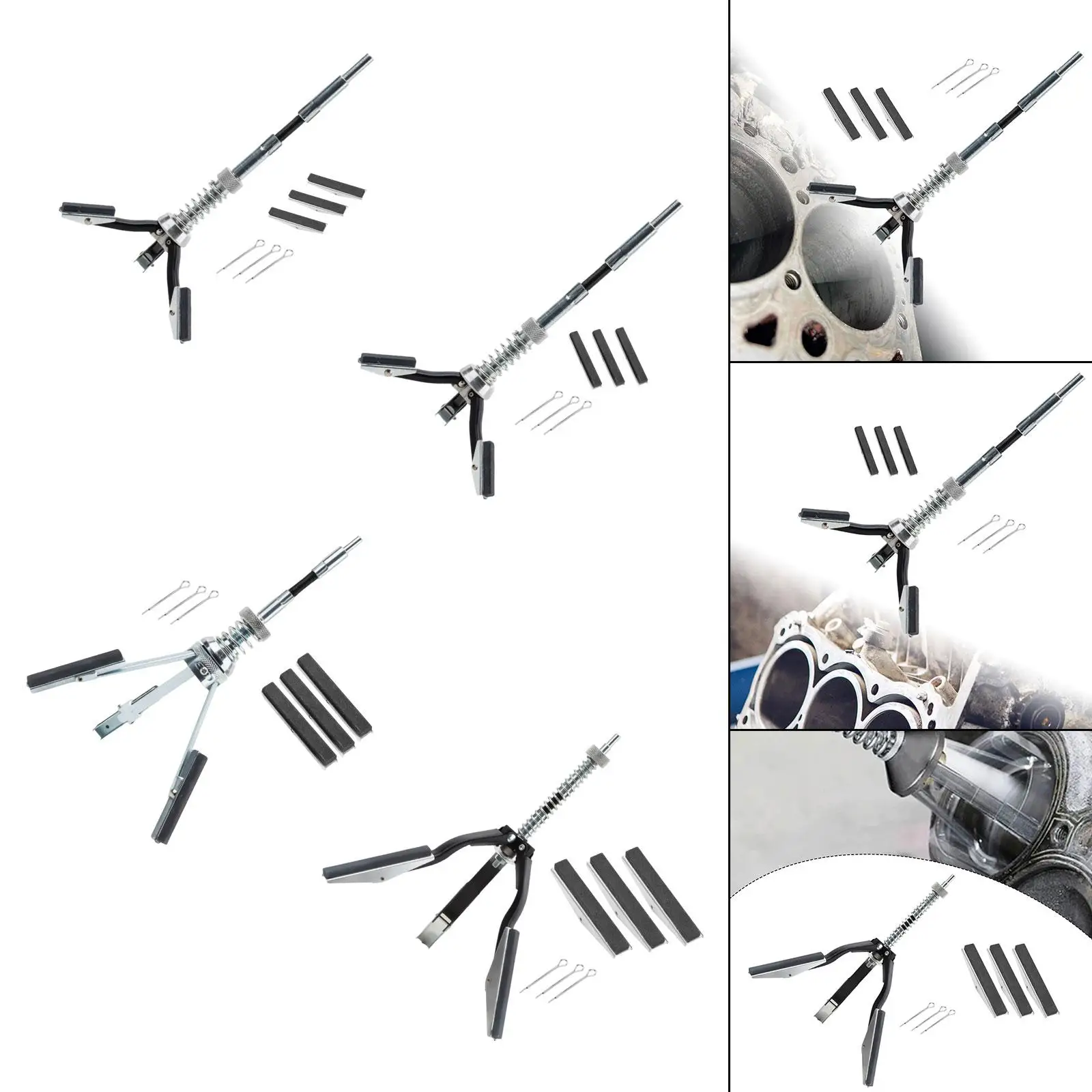 

Cylinder Hone Stones Replacement Polishing Set Adjustable Three Jaw Honer Tool for Cylinder Head Tool and Bore Cleaning