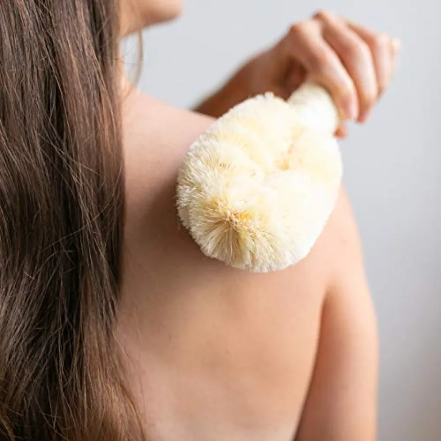GranNaturals Bath and Shower Dry Skin and Body Sisal Brush Naturals Fibers to Improve Blood Circulation, Exfoliate Skin, and Re