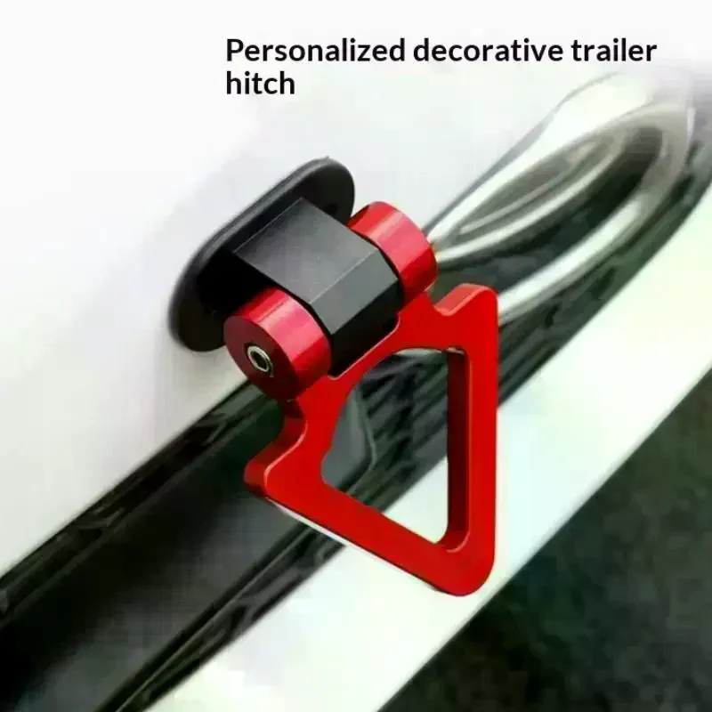 ABS Car Styling Trailer Hooks Simulation Racing Ring Bumper Sticker Decoration Tow Hook Sticker Universal Vehicle Towing Hook