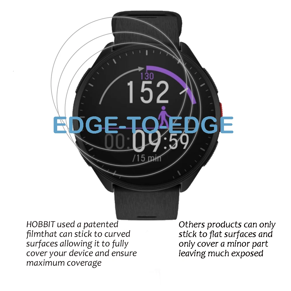 3 pezzi protezione schermo in TPU per Polar Pacer Pro SmartWatch orologio impermeabile pellicola protettiva idraulica non in vetro per Polar Pacer