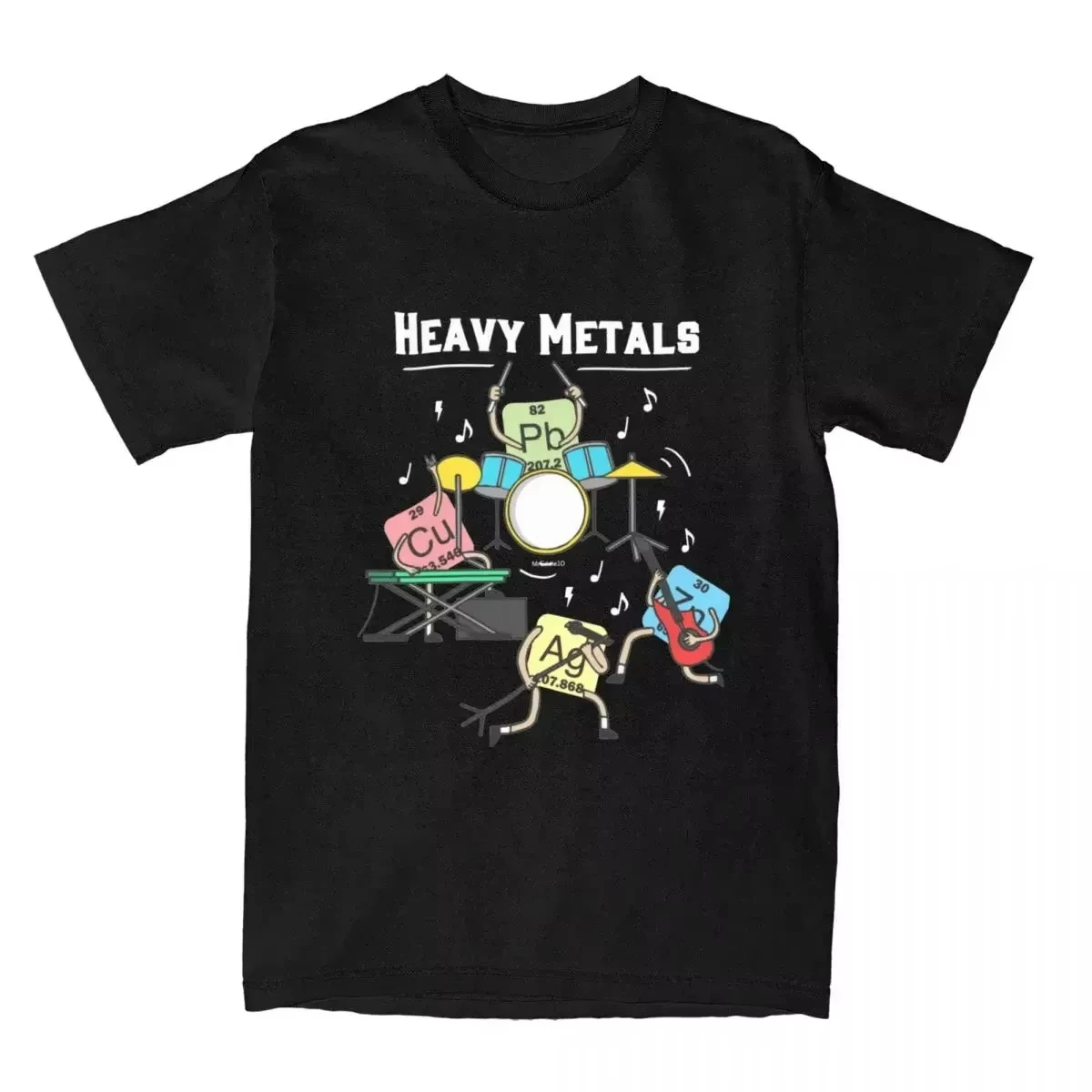 

Химическая футболка Heavy Metal Rock для мужчин и женщин, большие размеры, с круглым вырезом, большая уличная одежда, ретро-футболка унисекс в стиле Харадзюку из чистого хлопка