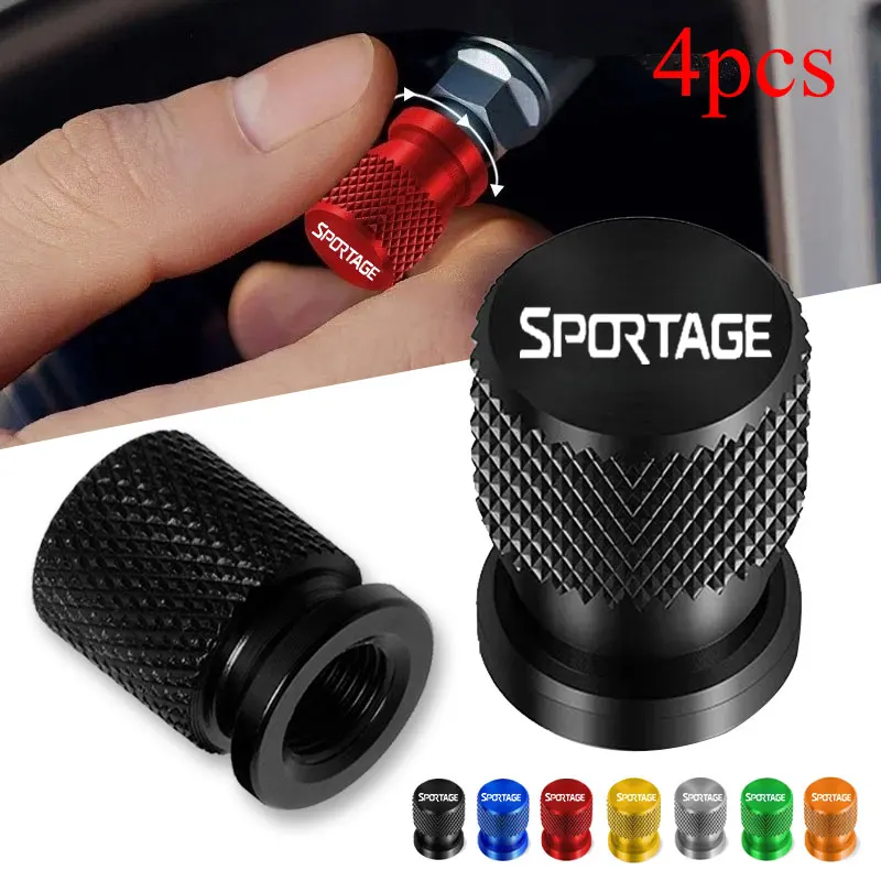 4pcs For KIA Sportage Car Accessories Car Wheel Tire Valve Caps Tyre Stem Covers Airdust Waterproof