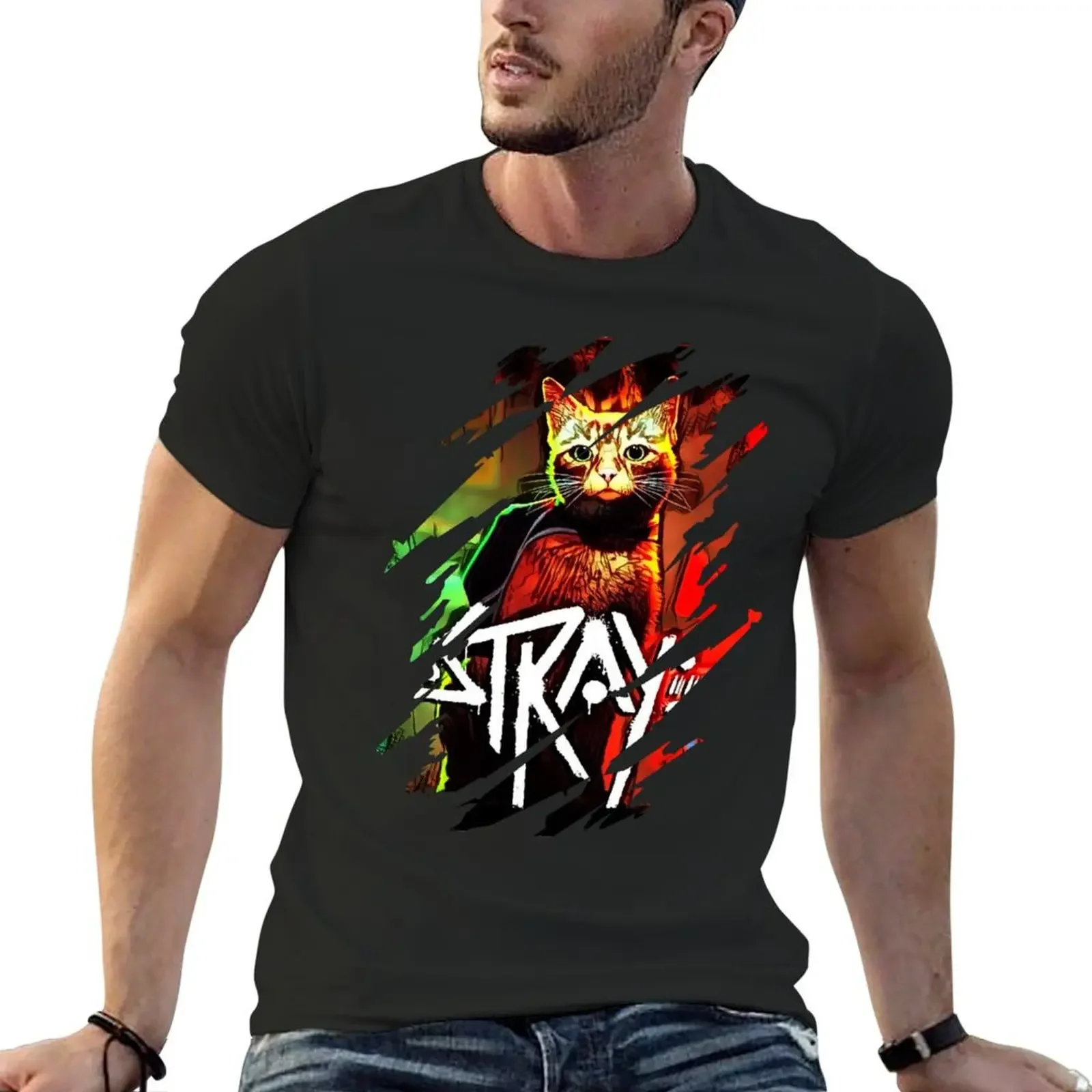 

Stray Game, Cool Design T-Shirt aesthetic clothes man clothes for a boy men t shirt