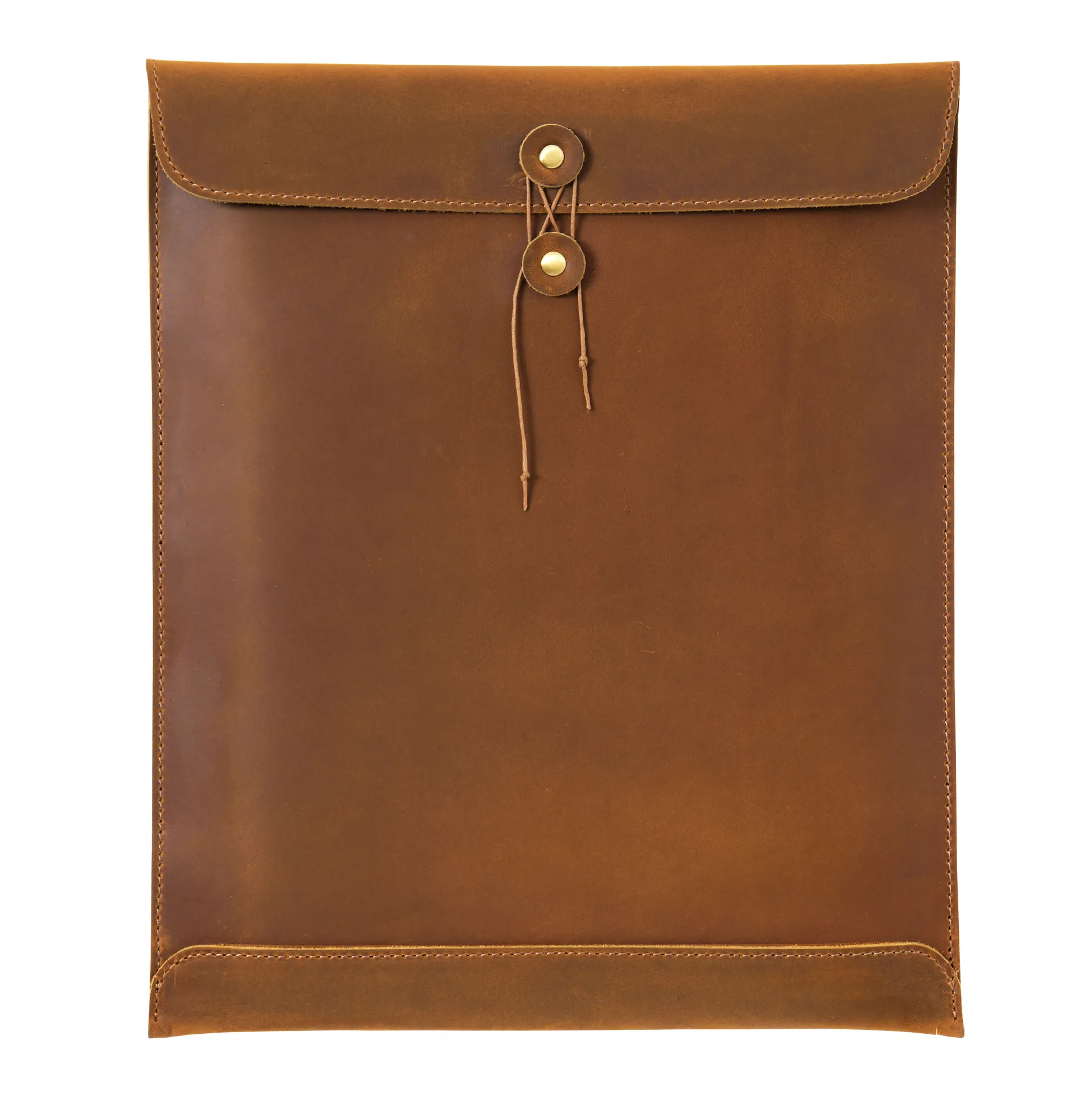 

Genuine Leather File Folders for Documents String Tie Closure Clutches Organizer Leather Portfolio Envelopes Filing Folder