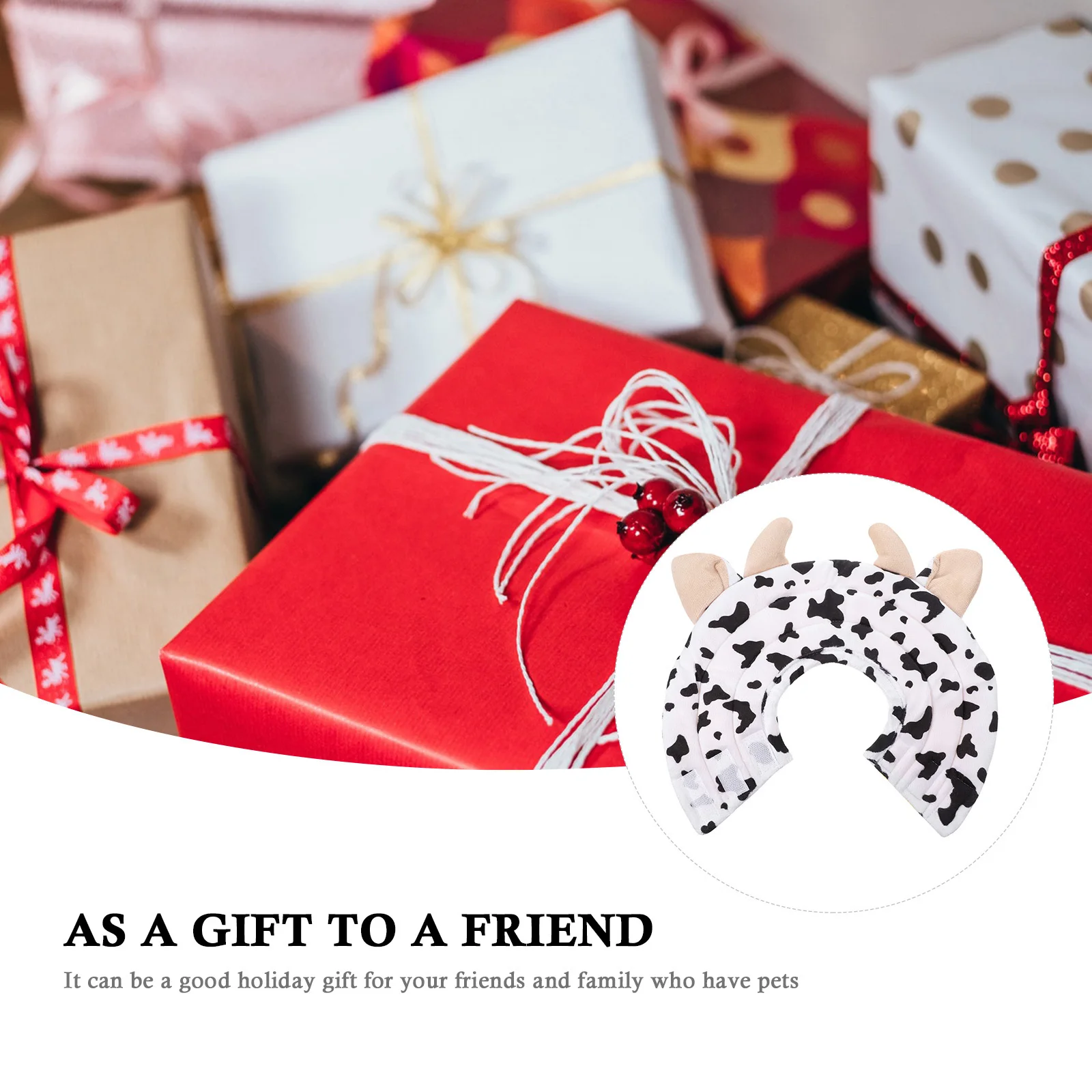 

Cow Shape Cat Collar Soft Lightweight Dog Recovery Neck Cone Pet Protective Surgery Collar Anti-Lick Anti-Bite Comfortable