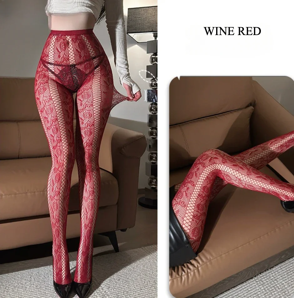 

Rose Dating Stockings Sexy Fishnet Pantyhose Women Lingerie Erotic Underwear Women's Tights calcetines mujeres