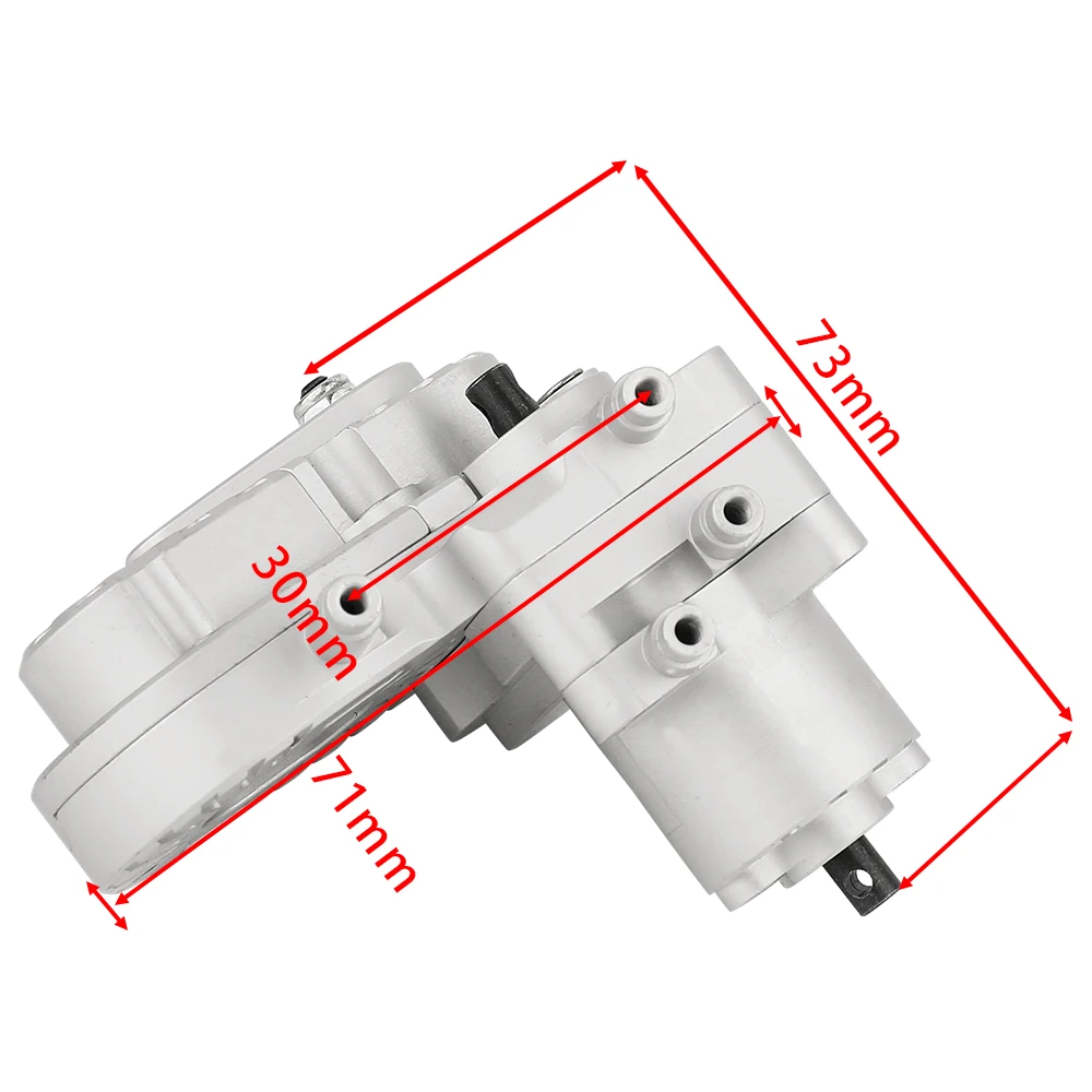 CNC Aluminum Gearbox Assembly For Axial Capra UTB RC Crawler Black Red Silver 175g Upgrade With M0.8 Motor Gear