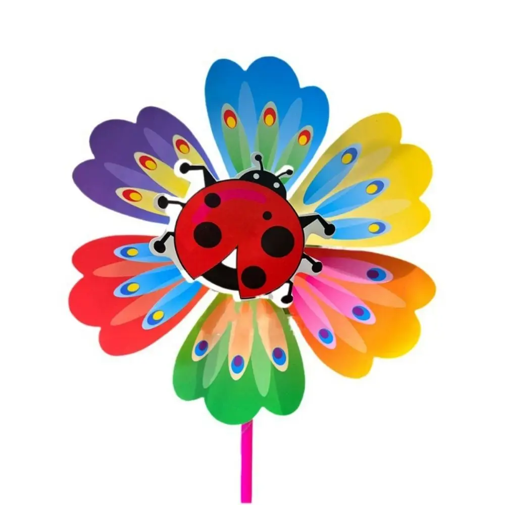 Multistyles Sunflower Windmill Hand Held Rotating Diameter 20/36cm Cartoon Shaped Insect Windmill PVC