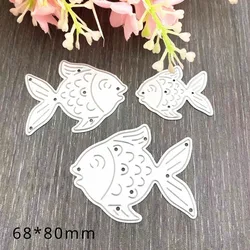 Mall Fish Metal Cutting Dies for DIY Scrapbooking Album Paper Cards Decorative Crafts Embossing Die Cuts