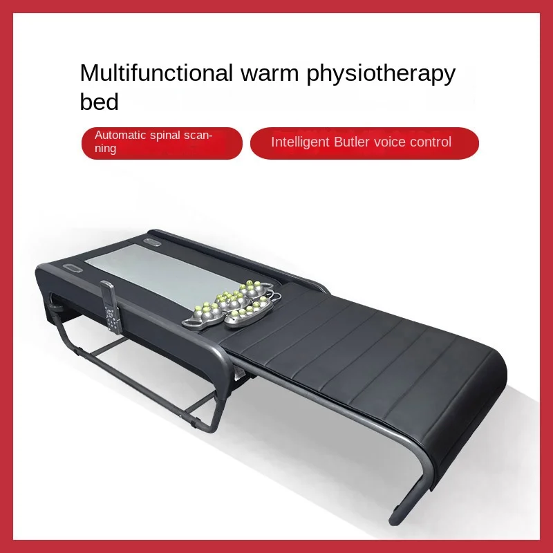 Voice intelligent warm physiotherapy spine cervical combing correction electric jade massage table