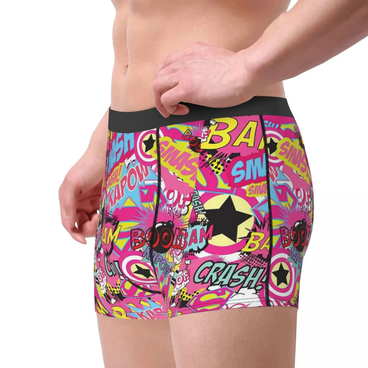 Men's Comic Freak Underwear Hot Boxer Shorts Panties Homme Soft Underpants Plus Size