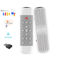 Q40 Voice Remote Control 2.4G Wireless Mini Backlight Keyboard with IR Learning Air Mouse With Gyros Google Assistant