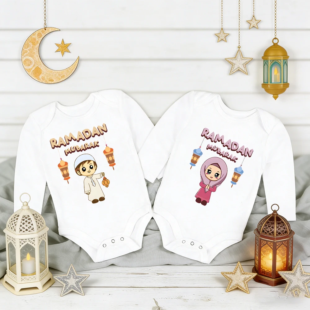 

Ramadan Mubarak Baby Romper Muslim Gifts Ramadan Toddler Infant Bodysuit Cute Islamic Baby Rompers Muslim Infant Clothing