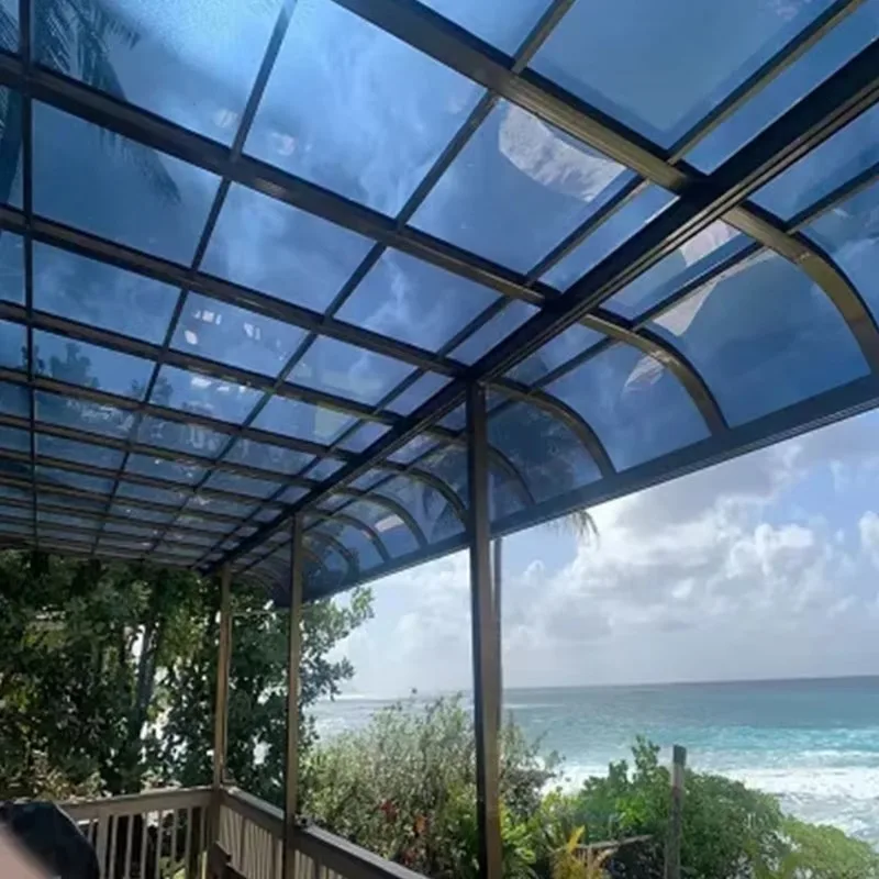 Single Side Wall Mounted Aluminum Shelter Polycarbonate Rainproof Sunshade Carport For Residential Villa Courtyard Outdoor