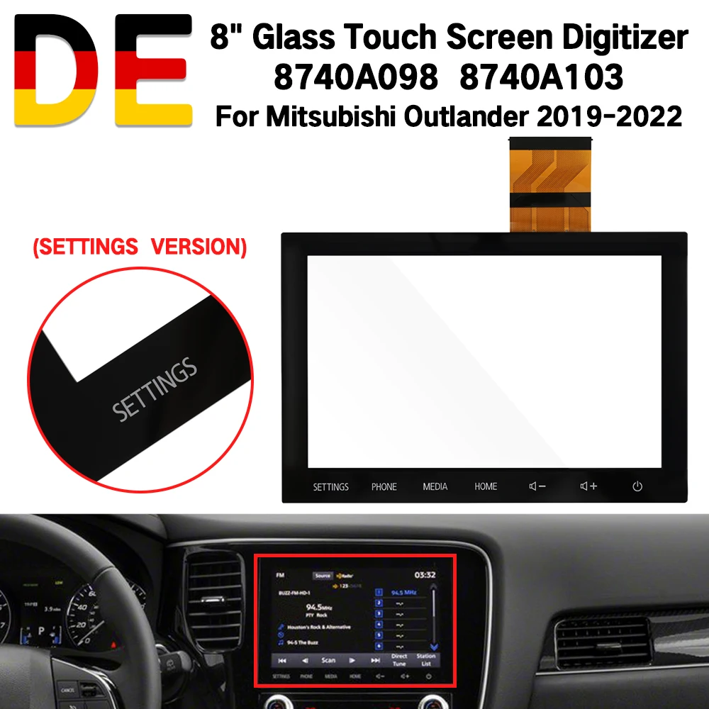 Écran tactile de 8 pouces, pour Mitsubishi Outlander Mirage 2019 – 2022, autoradio, sans Type NAV, 8740A098 8740A103