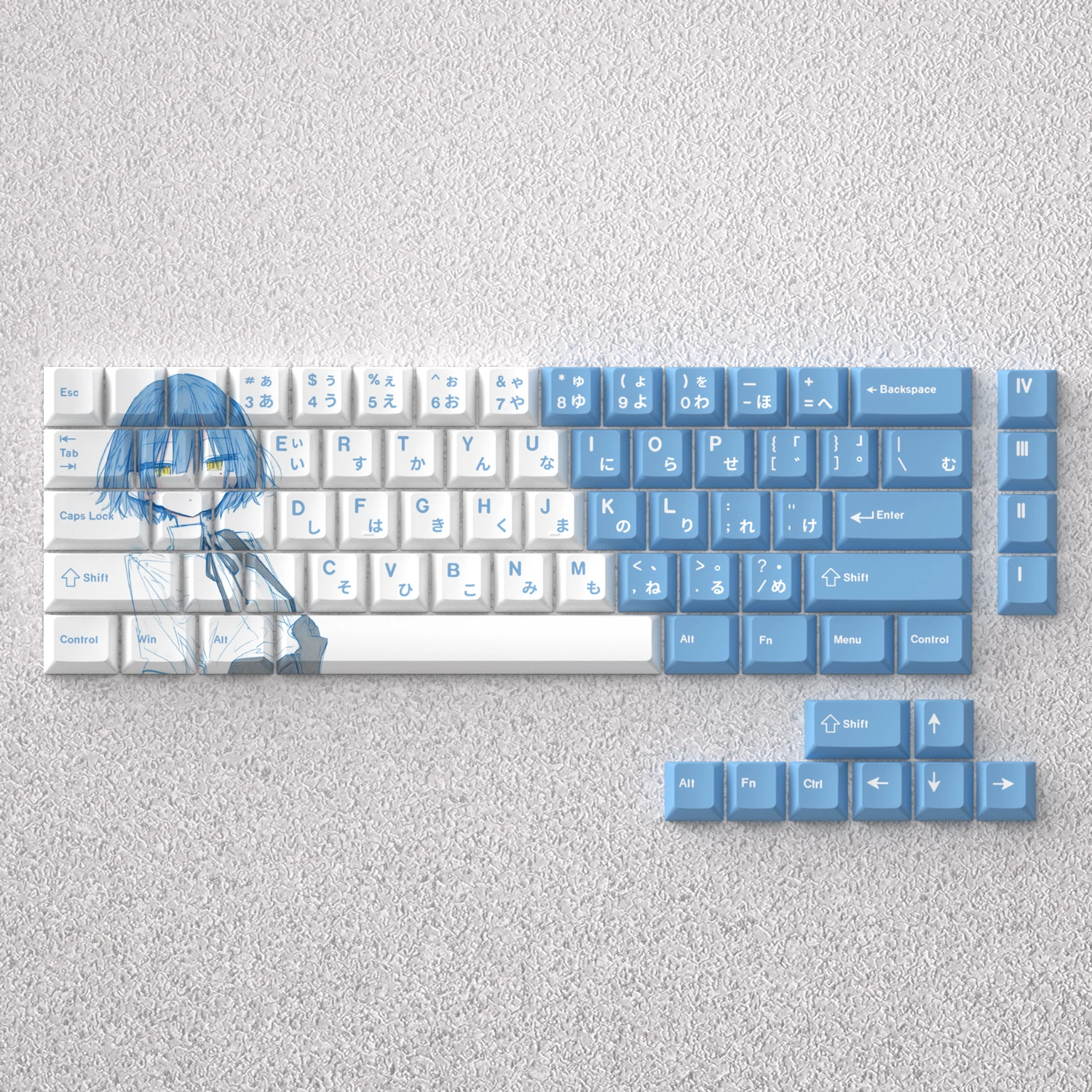 73 Keys Keycaps PBT Dye Sublim - Gaming Keyboard Blue Switches recension och pris