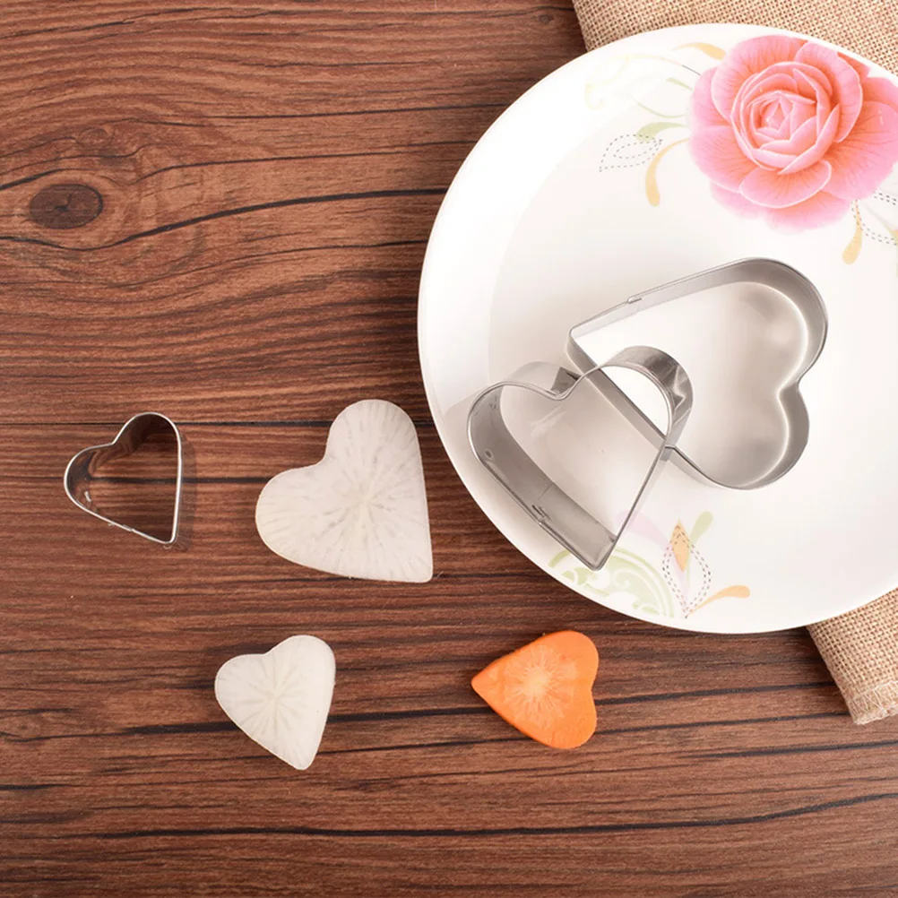 

3pcs HeartShape Cookie StainlessSteel CakeMolds BakingTools LovelyCartoon Shape DecorateDIY Gifts KitchenBarware