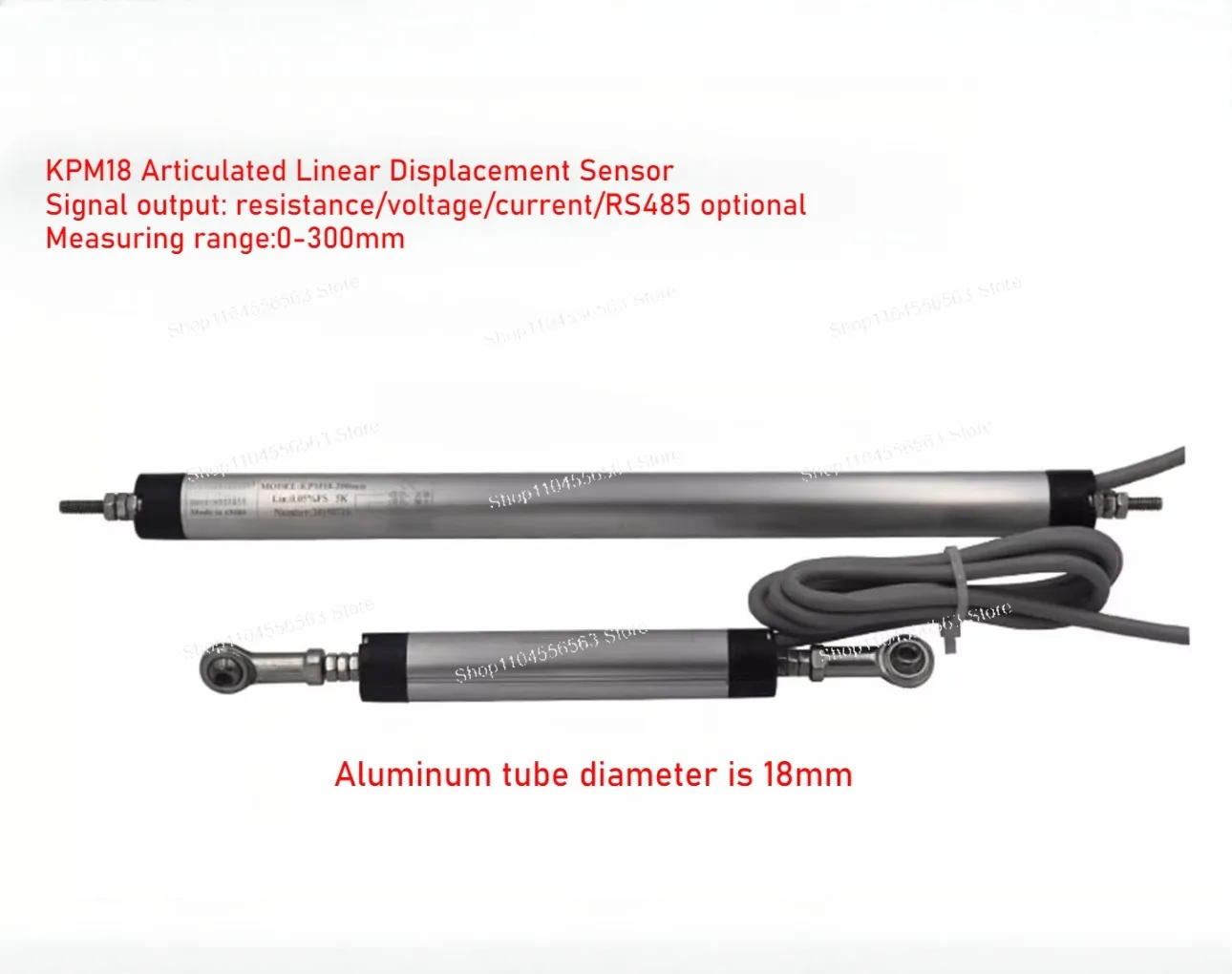 High Precision Linear Displacement Sensor Potentiometer 50-300mm for Injection Molding Machine, Pre-stressed Electronic Ruler