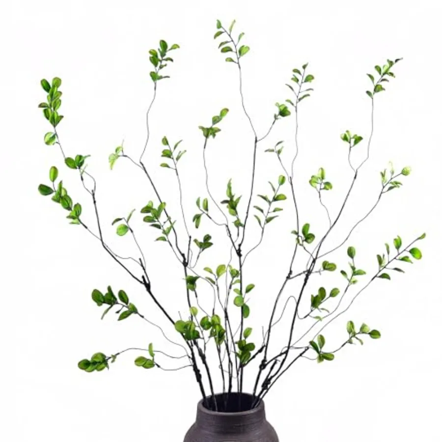 

5Pcs Artificial Ficus Branches Fake Plants, 38.4 Inch Artificial ery Stems for Centerpieces Faux ery Stems for Vase Filler Deco