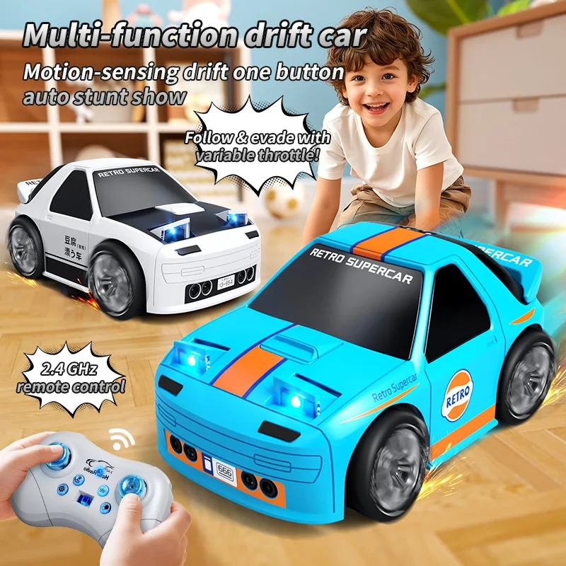 

Cool Stuff Toy Car Funny Gift-High-Speed 4WD Mini Rc Cars,Remote Control Car,Drift-Follow-Chase Stunt Rc Drift Car,Toys for Kids