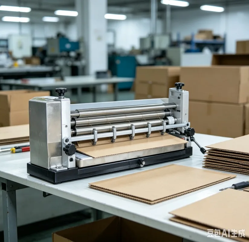 JS‑500A Stainless Steel Gluing Machine, 1‑Piece Paper Board Leather Sample Book Shell Gluing Machine for Packaging Bookbinding