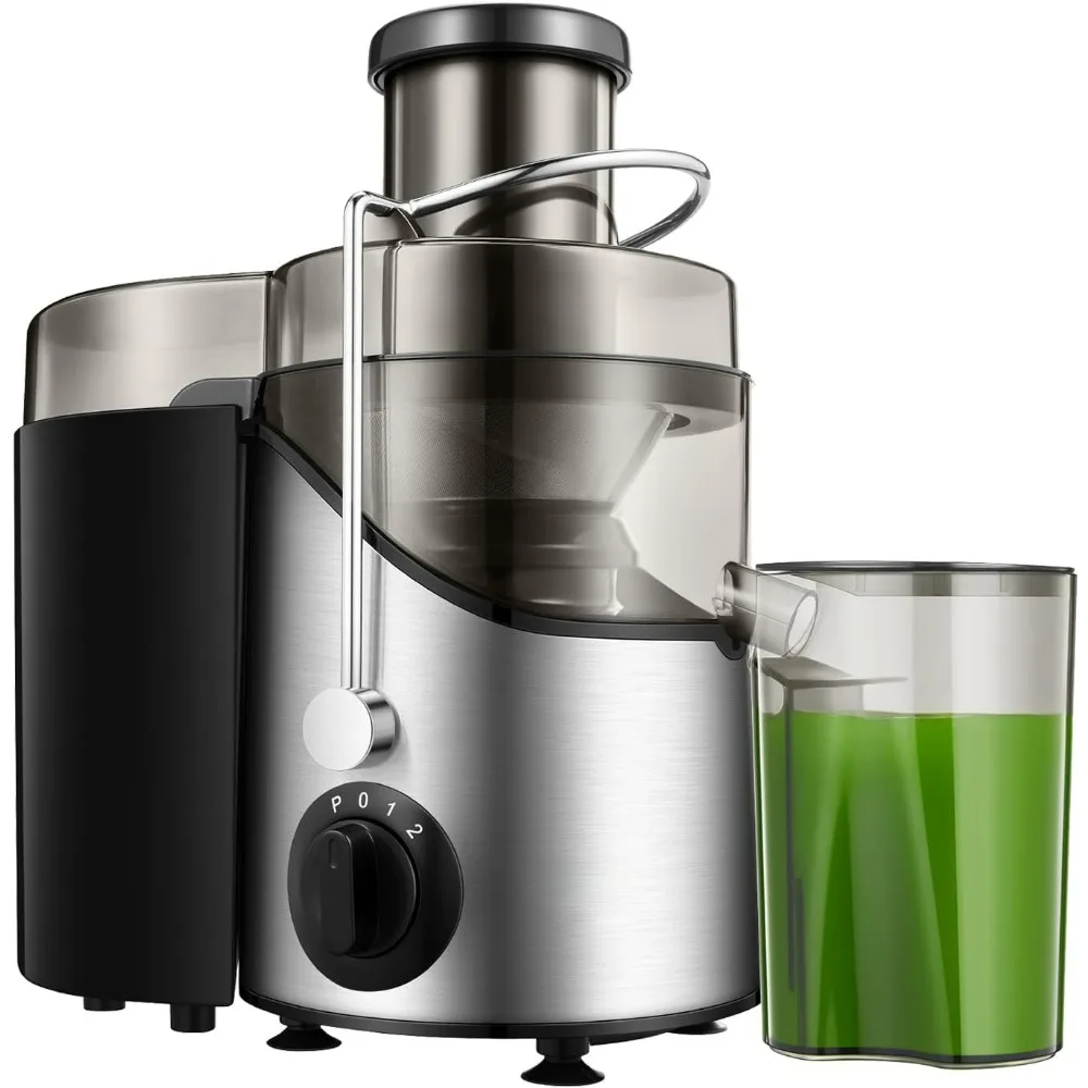 

Juicer Machines, 600W Juicer Extractor with 3" Wide Mouth, Max Power 1200W, for Vegetable and Fruit with 3-Speed Setting,Juicers