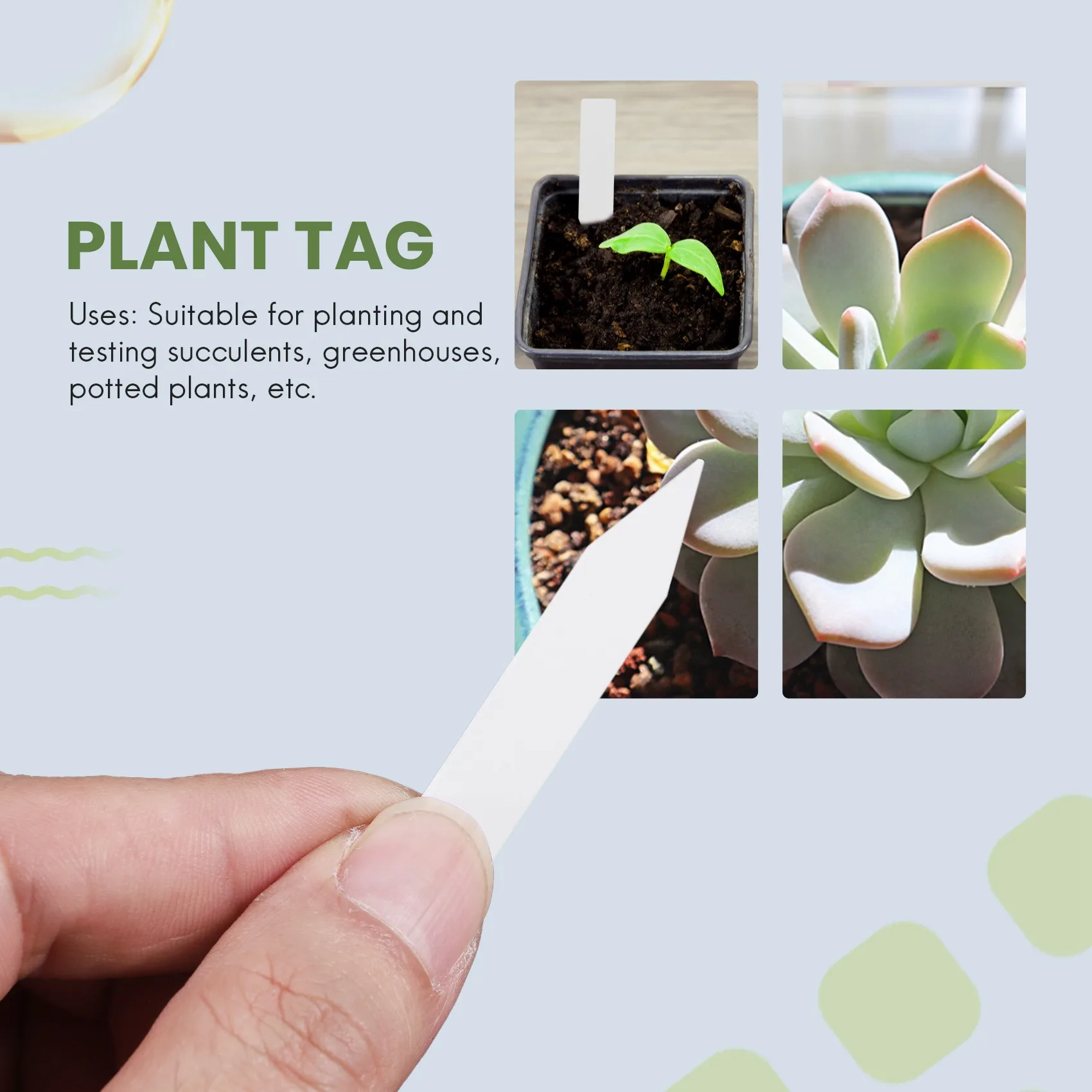 A23E-500 Pcs Reusable Pvc Plant Tag Label Tree Fruit Seedling Garden Flowerpot Plastic Label Sign Sorting Tool