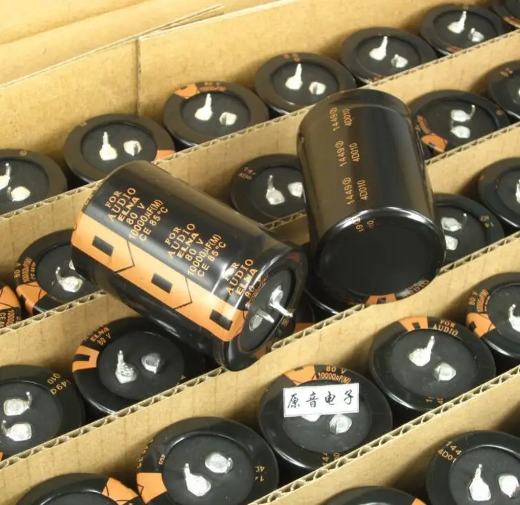 

1 шт. ELNA10000UF80V 85 ℃ ДЛЯ AUDIO φ35×50Новый и оригинальный конденсатор аудиофильтра Fever φ35×50 Алюминиевый электролитический конденсатор