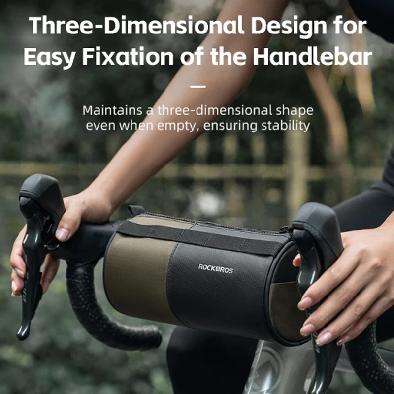 Bicycle Bag Front Portable Handlebar Pannier 1.7L Big Capacity Multifunctional Shoulder Bag Reflective Tube Bike Bag Tool Bag