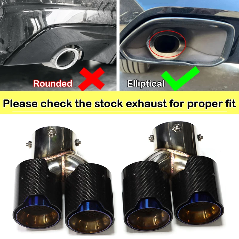 Auto Quad Uitlaat Tip Voor BMW G20 G21 M340i G42 M240i G23 M440i Dual M Prestaties Uitlaat Tip Uitlaatsysteem Nozzle Uitlaat