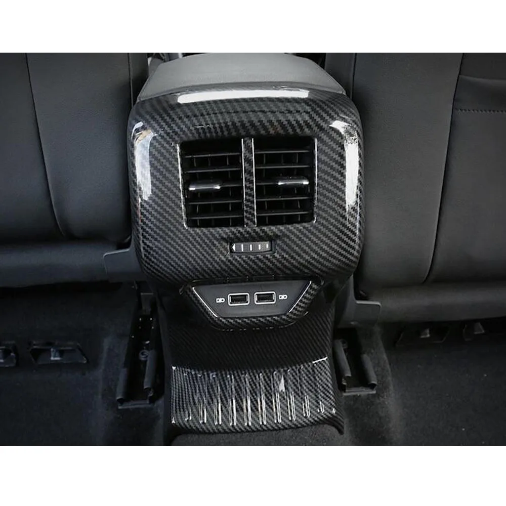 For Volkswagen VW T-ROC TROC 2017 2018 2019 2020 2021 Armrest Storage Carbon Fibre Rear Back Upside Air Conditioning Outlet Vent