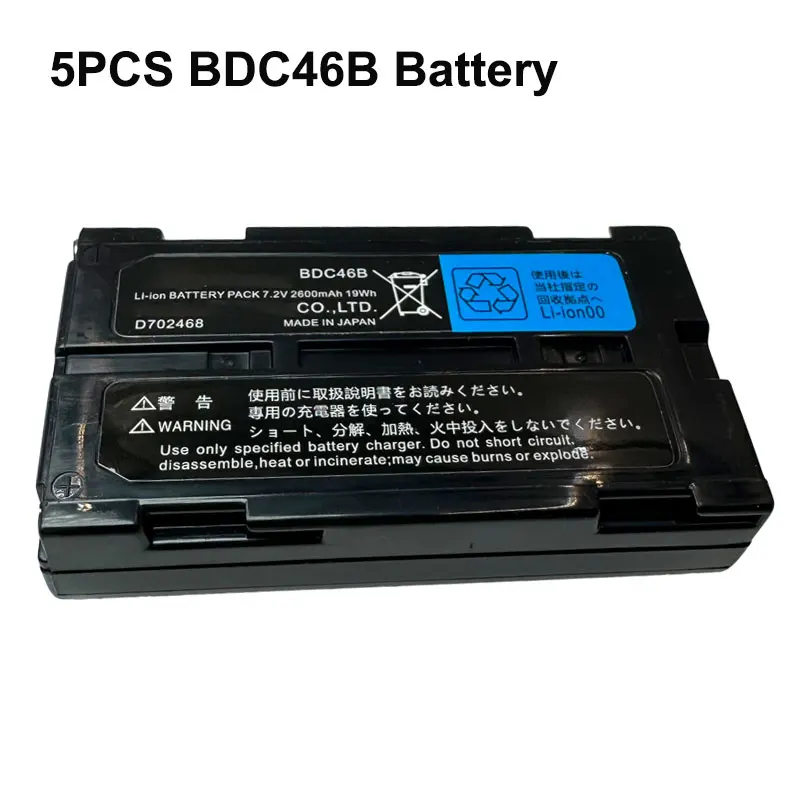 5PCS BDC46 BDC46B BDC-46B Battery For Sokk-ia Total Station SET230R SET300 SET330 SET530 SET63 SET/ NET 210/510/6100 2600mAh