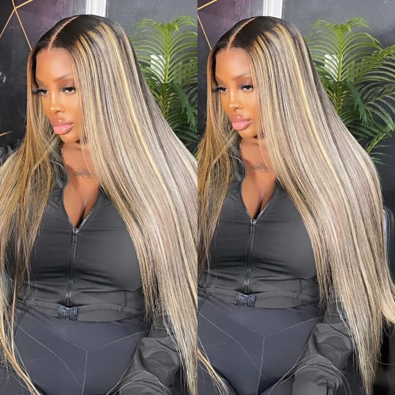 الاصطناعية الدانتيل الجبهة الباروكات تسليط الضوء على شعر مستعار أشقر بني أشقر أسود للنساء طويل مستقيم الدانتيل شعر مستعار الاصطناعية مقاومة للحرارة