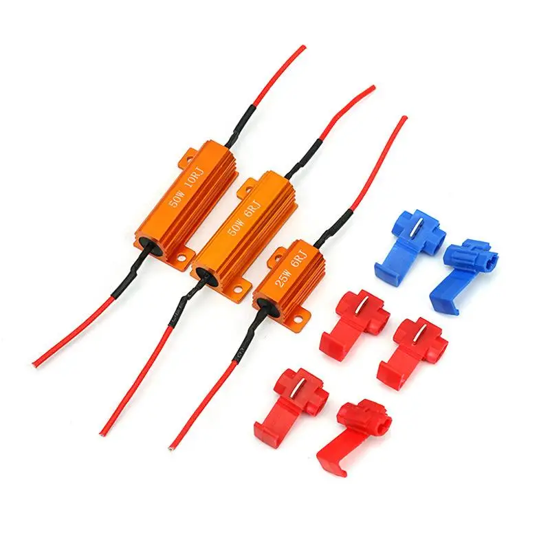 1 Set Load Resistor LED 50W 6 8 10  Ballast and Flasher Relay Turn Signal Light Hyper Flash Repair Kit