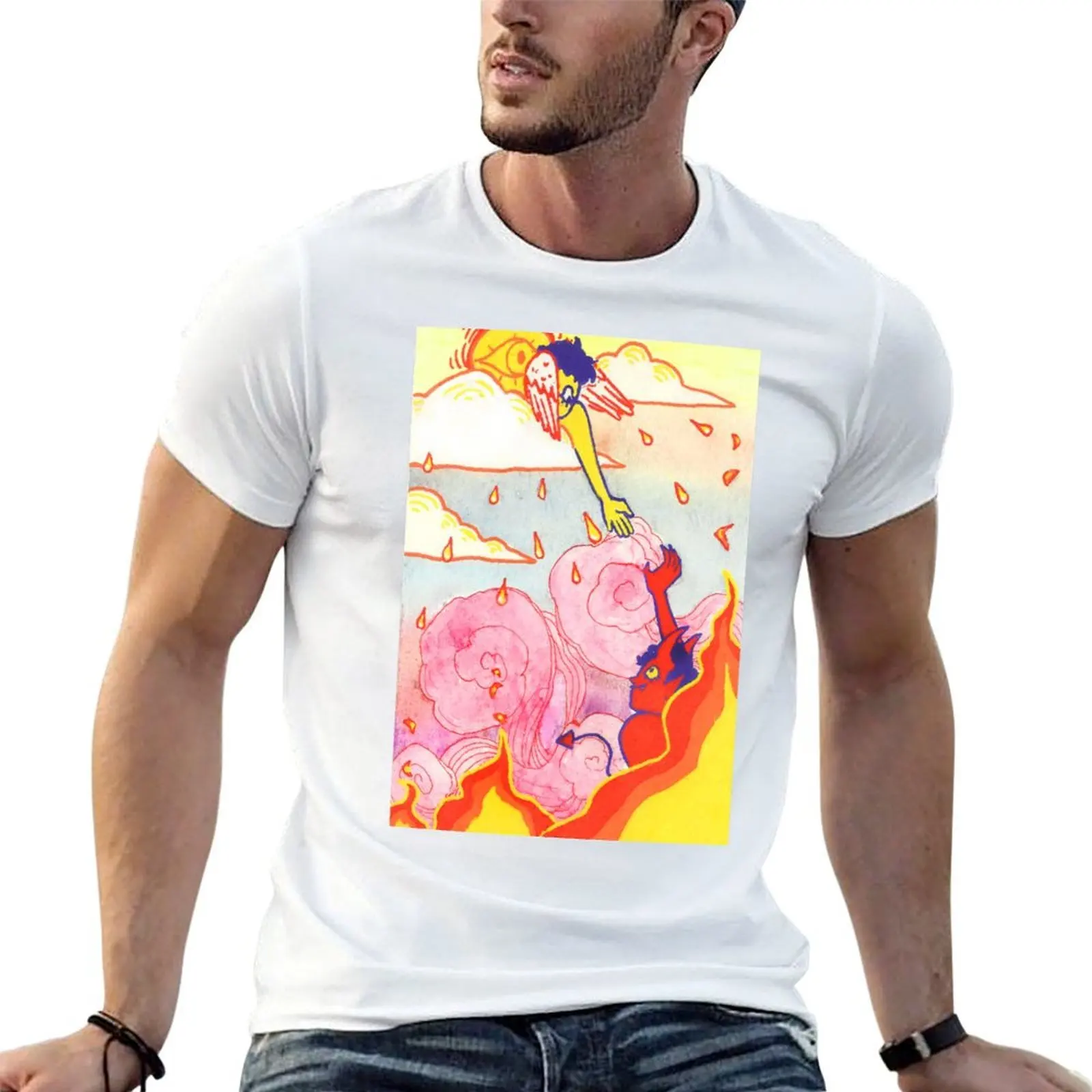 

Angel and Demon in Love T-Shirt t shirt men 100% cotton luxury brand t shirts for man graphic funny t shirt personalised T-shirt
