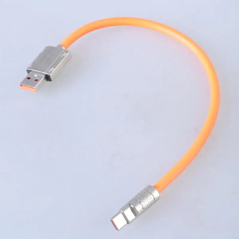 كابل USB 66W شحن سريع قصير USB إلى USB C الشحن سلك مضفر 480 ميجا بريتنيات نقل البيانات سلك للهاتف اللوحي